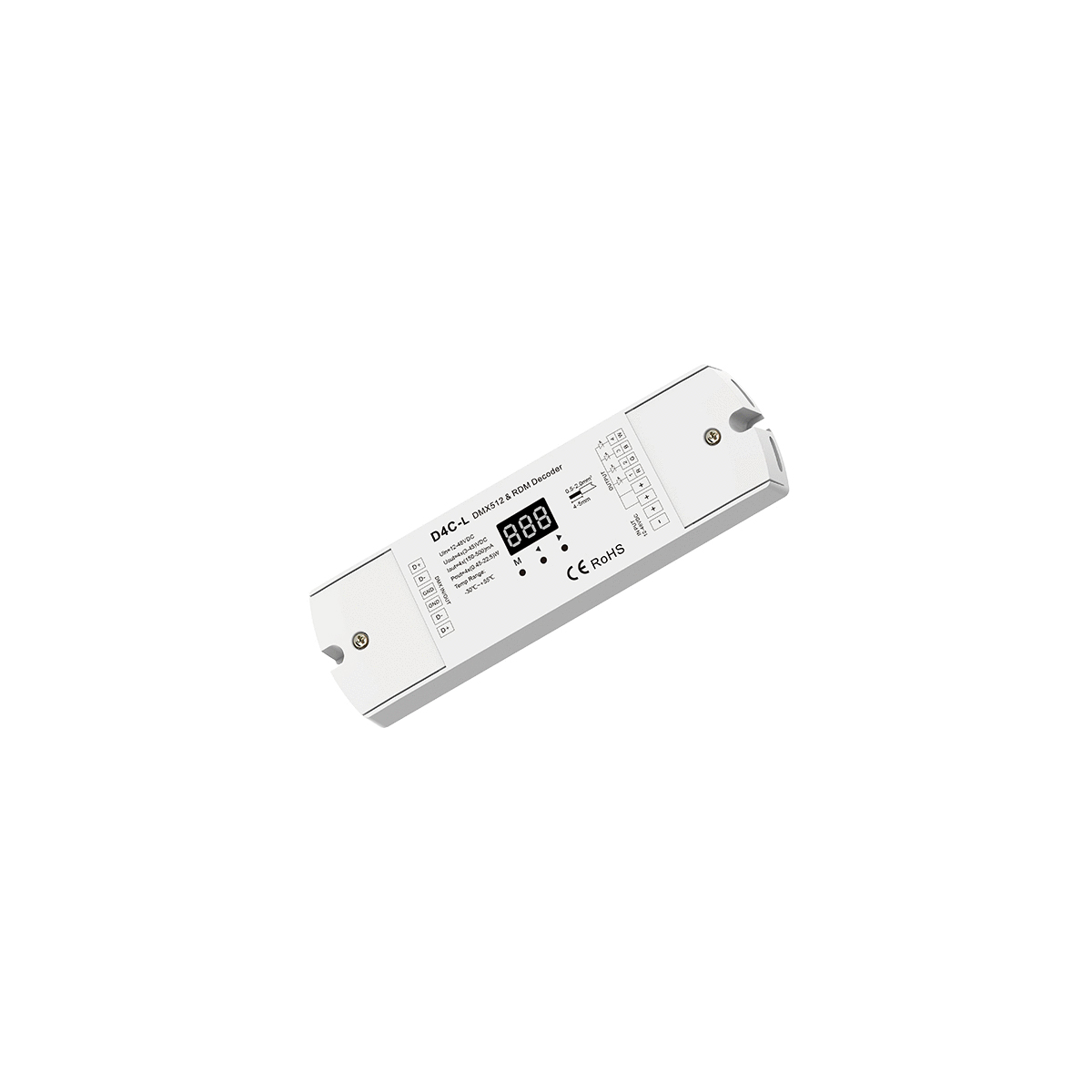 GloboStar® 73145 D4C-L SKYDANCE DC DMX512 Constant Current & RDM Decoder 4 Καναλιών DC 12-48V 4 x 0.5A 22.5W - Max 2A 90W - IP20 Μ17 x Π5 x Υ2.5cm - 5 Χρόνια Εγγύηση - Image 6