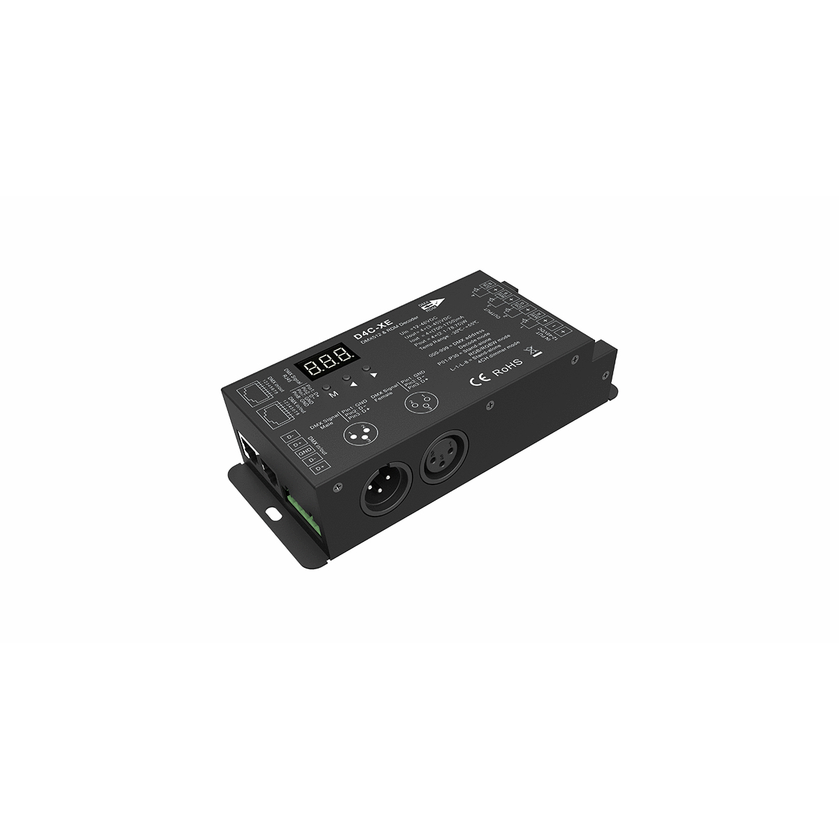 GLOBOSTAR® SKYDANCE-D4C-XE 73147 DC CC DMX Master Dimmer / Controller / Decoder Υψηλής Ταχύτητας με 4 x 700-1750mA 2.1-78.75W Κανάλια DC 12-48V σε DC 3-45V 7000mA 315W Max IP20 - DMX512 & RDM - Μ16.5 x Π7 x Υ3.7cm - 5 Χρόνια Εγγύηση - Image 7