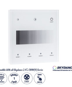 GloboStar® 73150 T11-S SKYDANCE Ασύρματο DMX512 Επιτοίχιο Χειριστήριο RF 2.4Ghz 1 Group για όλα τα SKYDANCE DMX512 Controller AC 100-240V Max 0.1A - IP20 Μ8.5 x Μ8.5 x Π8.5 x Υ3.5cm - 5 Χρόνια Εγγύηση