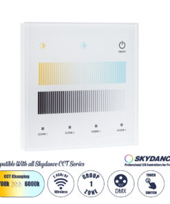 GloboStar® 73151 T12-S SKYDANCE Ασύρματο DMX512 Επιτοίχιο Χειριστήριο RF 2.4Ghz 1 Group για όλα τα SKYDANCE DMX512 Controller AC 100-240V Max 0.1A - IP20 Μ8.5 x Μ8.5 x Π8.5 x Υ3.5cm - 5 Χρόνια Εγγύηση