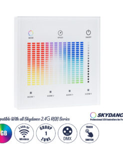GloboStar® 73152 T13-S SKYDANCE Ασύρματο DMX512 Επιτοίχιο Χειριστήριο RF 2.4Ghz 1 Group για όλα τα SKYDANCE DMX512 Controller AC 100-240V Max 0.1A - IP20 Μ8.5 x Μ8.5 x Π8.5 x Υ3.5cm - 5 Χρόνια Εγγύηση