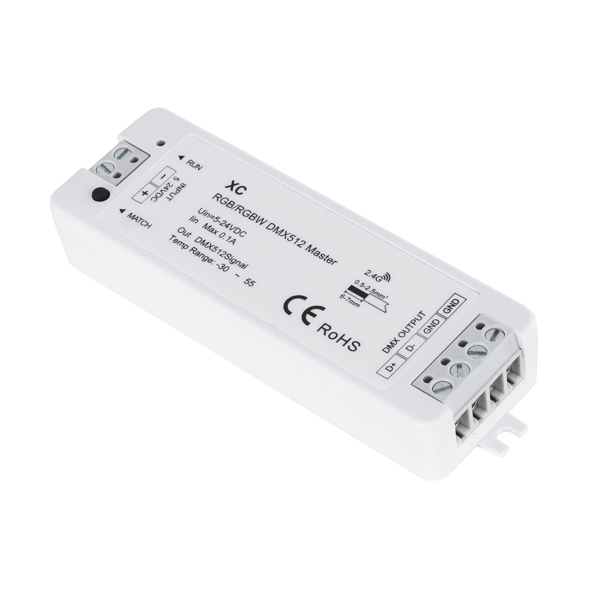 GloboStar® 73157 XC SKYDANCE DC RF 2.4Ghz DMX512 Master Digital DC 5-24V - IP20 Μ10.5 x Π3.5 x Υ2cm - 5 Χρόνια Εγγύηση - Image 2