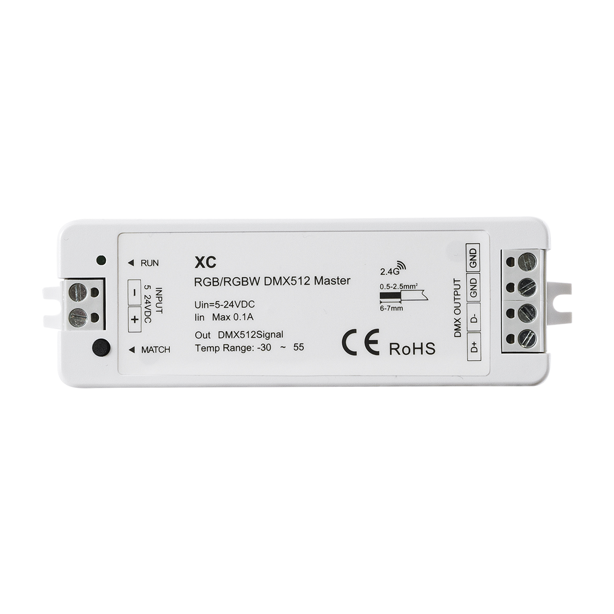 GloboStar® 73157 XC SKYDANCE DC RF 2.4Ghz DMX512 Master Digital DC 5-24V - IP20 Μ10.5 x Π3.5 x Υ2cm - 5 Χρόνια Εγγύηση - Image 3