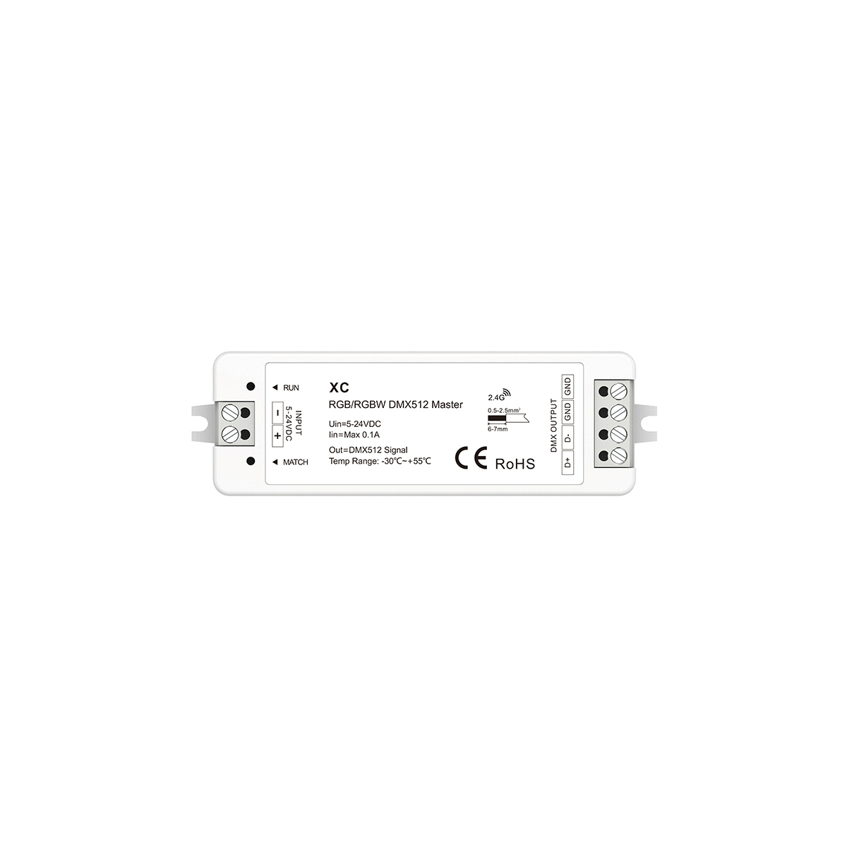 GloboStar® 73157 XC SKYDANCE DC RF 2.4Ghz DMX512 Master Digital DC 5-24V - IP20 Μ10.5 x Π3.5 x Υ2cm - 5 Χρόνια Εγγύηση - Image 7