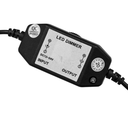 GLOBOSTAR® DIMMERANO 73306 Διακόπτης On/Off & Dimming με 1 x 5A 120W Κανάλι DC 12-24V 5A 120W Max IP20 – Μαύρο – Μ25 x Π3.2 x Υ3.3cm – 2 Χρόνια Εγγύηση