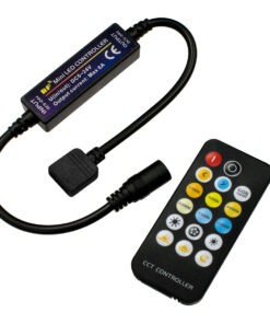 GLOBOSTAR® CCTCONTROLLER 73356 Σετ Dimmer / Controller με RF Ασύρματο Χειριστήριο με 2 x 3A 72W Κανάλια DC 12-24V 6A 144W Max IP20 - RF2.4Ghz - Μ8.3 x Π8.3 x Υ3.2cm - 2 Χρόνια Εγγύηση