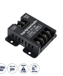 GLOBOSTAR® AMPLIFIER 73396 DC Ενισχυτής Ισχύος & Σήματος Υψηλής Ταχύτητας με 1 x 30A 360W Κανάλια DC 5-24V 30A 360W Max IP20 - Μ6.3 x Π6.7 x Υ2cm - 3 Χρόνια Εγγύηση