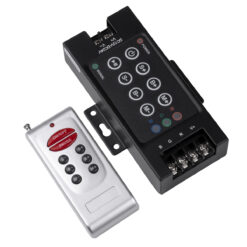 GLOBOSTAR® RGBCONTROLLER 73405 Dimmer / Controller με RF Ασύρματο Χειριστήριο με 3 x 10A 240W Κανάλια DC 12-24V 30A 720W Max IP20 - RF2.4Ghz - Μ12.1 x Π7.5 x Υ2.5cm - 2 Χρόνια Εγγύηση