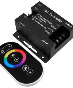 GLOBOSTAR® RGBCONTROLLER 73406 Dimmer / Controller με RF Ασύρματο Χειριστήριο με 3 x 6A 180W Κανάλια DC 12-24V 18A 432W Max IP20 - RF2.4Ghz - Μ8.3 x Π8.1 x Υ3.3cm - 2 Χρόνια Εγγύηση