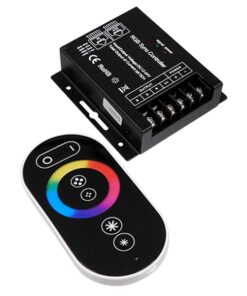 GLOBOSTAR® RGBCONTROLLER 73410 Dimmer / Controller με RF Ασύρματο Χειριστήριο με 3 x 8A 192W Κανάλια DC 12-24V 24A 576W Max IP20 – RF2.4Ghz SYNC – Μ9 x Π9 x Υ2.5cm – 2 Χρόνια Εγγύηση