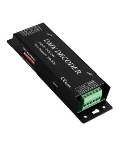 GLOBOSTAR® RGBCONTROLLER 73412 DMX Dimmer / Controller με RF Ασύρματο Χειριστήριο με 3 x 15A 75W Κανάλια DC 5-24V 15A 360W Max IP20 – DMX512 & RF2.4Ghz – Μ17.5 x Π3 x Υ3.5cm – 1 Χρόνος Εγγύηση
