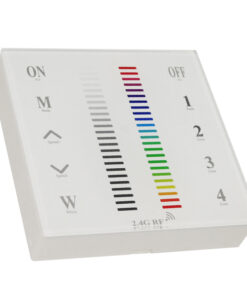 Ασύρματο LED RGB Χειριστήριο Αφής και Τοίχου 2.4G RF Έως και 4 Διαφορετικά Groups DC GloboStar 73417