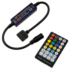 GLOBOSTAR® CONTROLI 73427 Σετ Dimmer / Controller με RF Ασύρματο Χειριστήριο με 5 x 1.2A 28.8W Κανάλια DC 5-24V 6A 144W Max IP20 - RF2.4Ghz - Μ30 x Π1.7 x Υ1.1cm - 2 Χρόνια Εγγύηση