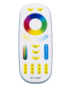 GloboStar® 73434 FUT092 Mi-Light Ασύρματο Χειριστήριο Αφής RF 2.4Ghz 4 Group για όλα τα RGBW+WW Mi-BOXER Controller DC 3V 2 x AAA - IP20 Λευκό - Μ13.7 x Π5.5 x Υ2cm - 5 Years Warranty