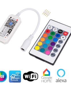 GloboStar® 73435 Ασύρματος Smart Home Wi-Fi LED RGB Controller με Χειριστήριο RF 2.4Ghz DC 5-24V Max 100W
