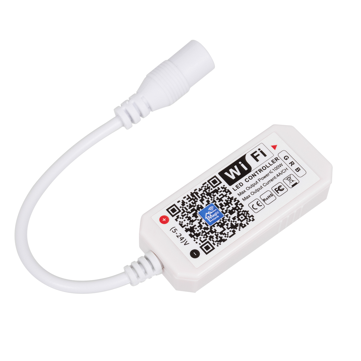 GloboStar® 73435 Ασύρματος Smart Home Wi-Fi LED RGB Controller με Χειριστήριο RF 2.4Ghz DC 5-24V Max 100W - Image 4
