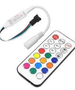 GloboStar® 73441 Ασύρματος LED Mini Dream-Color Magic Digital RGBW Controller με Χειριστήριο RF 21 Keys για LED Digital RGBW Προϊόντα 5v - 12v - 24v 2048 IC