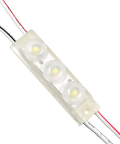 GLOBOSTAR® MODULOMI 73709 Module LED 1W 120lm 120° DC 12V Αδιάβροχο IP65 3 x SMD3030 Chip Ψυχρό Λευκό 6000K Dimmable - Μ4.1 x Π1.1 x Υ1.1cm - Πακέτο 20 Τεμαχίων - 3 Χρόνια Εγγύηση