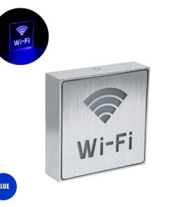 GloboStar® SENSATI 75657 Φωτιστικό Τοίχου Ένδειξης Wi-Fi LED 1W AC 220-240V IP20 - Σώμα Αλουμινίου - Μ11 x Π11 x Υ3cm - Μπλε