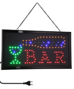 GloboStar® 75689 Φωτιστικό Ταμπέλα LED Σήμανσης BAR με Πρίζα AC 230V Μ48xΠ25xΥ2cm