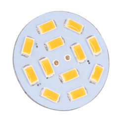 GLOBOSTAR® G4BACK 76103 Λάμπα G4 LED 4.5W 410lm 120° DC 12-24V IP20 Θερμό Λευκό 2700K Dimmable - Sanan SMD Chip - Back Pin - Μ3 x Π3 x Υ0.8cm - 2 Χρόνια Εγγύηση
