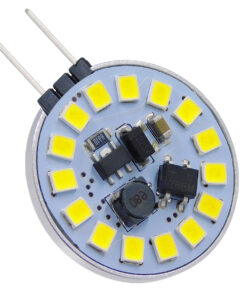 GLOBOSTAR® G4SIDE 76104 Λάμπα G4 LED 3W 330lm 120° DC 12-24V IP20 Ψυχρό Λευκό 6000K Dimmable - Sanan SMD Chip - Side Pin - Μ2.9 x Π2.9 x Υ0.8cm - 2 Χρόνια Εγγύηση