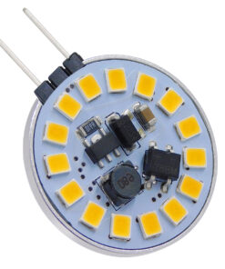 GLOBOSTAR® G4SIDE 76106 Λάμπα G4 LED 3W 300lm 120° DC 12-24V IP20 Θερμό Λευκό 2700K Dimmable - Sanan SMD Chip - Side Pin - Μ2.9 x Π2.9 x Υ0.8cm - 2 Χρόνια Εγγύηση