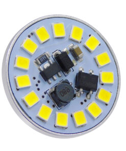 GLOBOSTAR® G4BACK 76107 Λάμπα G4 LED 3W 360lm 120° DC 12-24V IP20 Ψυχρό Λευκό 6000K Dimmable - Sanan SMD Chip - Back Pin - Μ2.9 x Π2.9 x Υ0.8cm - 2 Χρόνια Εγγύηση