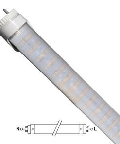 GloboStar® 76185 Λάμπα LED Τύπου Φθορίου T8 Αλουμινίου Τροφοδοσίας Δύο Άκρων 120cm 20W 230V 1800lm 180° με Καθαρό Κάλυμμα Θερμό Λευκό 3000K
