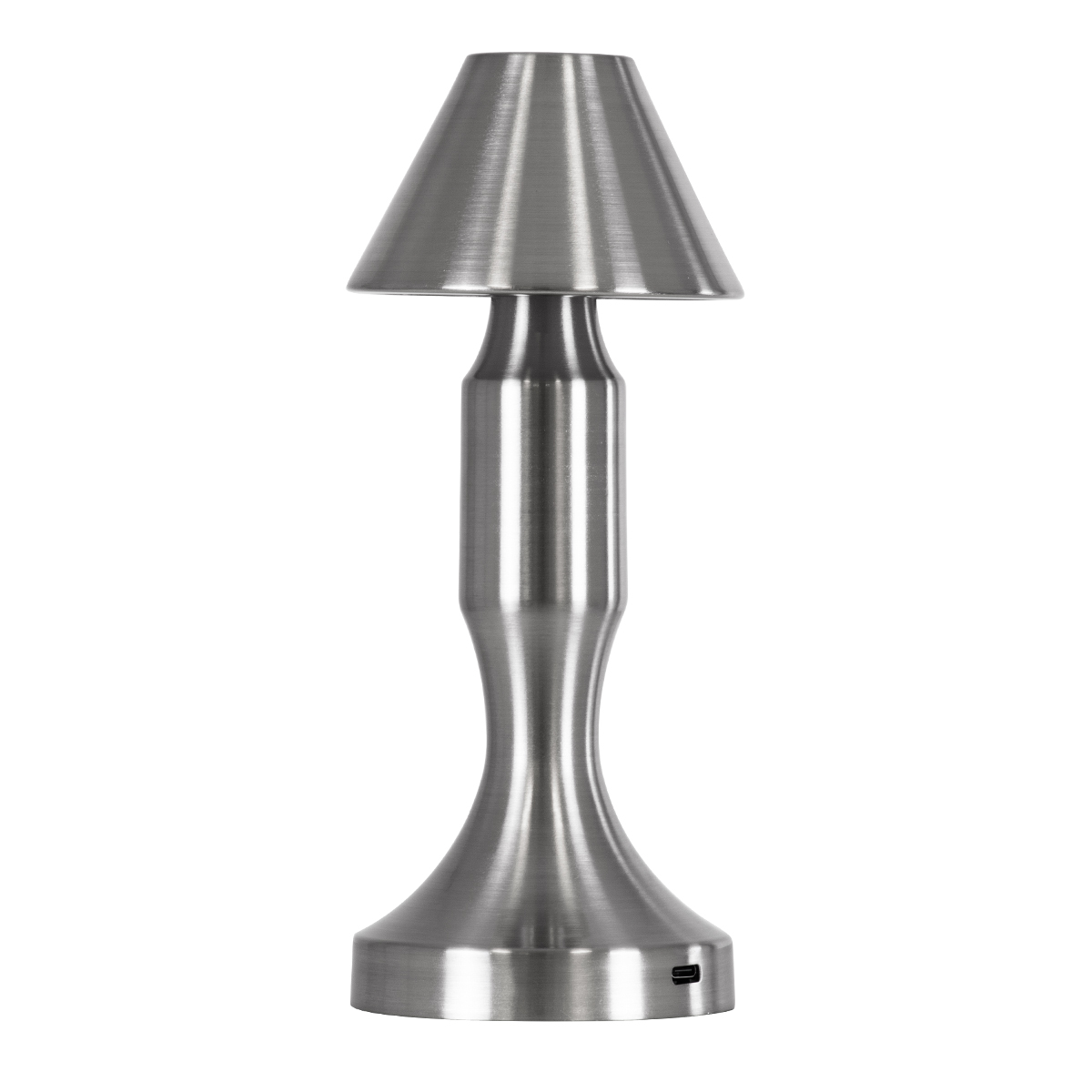 GloboStar® LUNNA 76478 Επαναφορτιζόμενο Επιτραπέζιο Φωτιστικό Πορτατίφ LED 1.5W 105lm 120° DC 5V IP44 CCT Ultra Θερμό 1500K - Φυσικό Λευκό 4500K - Ψυχρό Λευκό 6000K Dimmable Ασημί Πλαστικό - Μ9 x Π9 x Υ23cm - 2 Χρόνια Εγγύηση - Image 3
