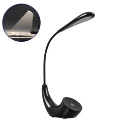 GLOBOSTAR® TEBLARO 76501 Μοντέρνο Επιτραπέζιο Φωτιστικό Γραφείου LED 2.8W 550lm 90° DC 5V με USB-C με Επαναφορτιζόμενη Μπαταρία Li-ion 3.7V 1x18650 1800mAh IP20 Φυσικό Λευκό 4500K - Sanan SMD Chip - Μαύρο - Μ15.5 x Π7.5 x Υ44.5cm - 2 Χρόνια Εγγύηση