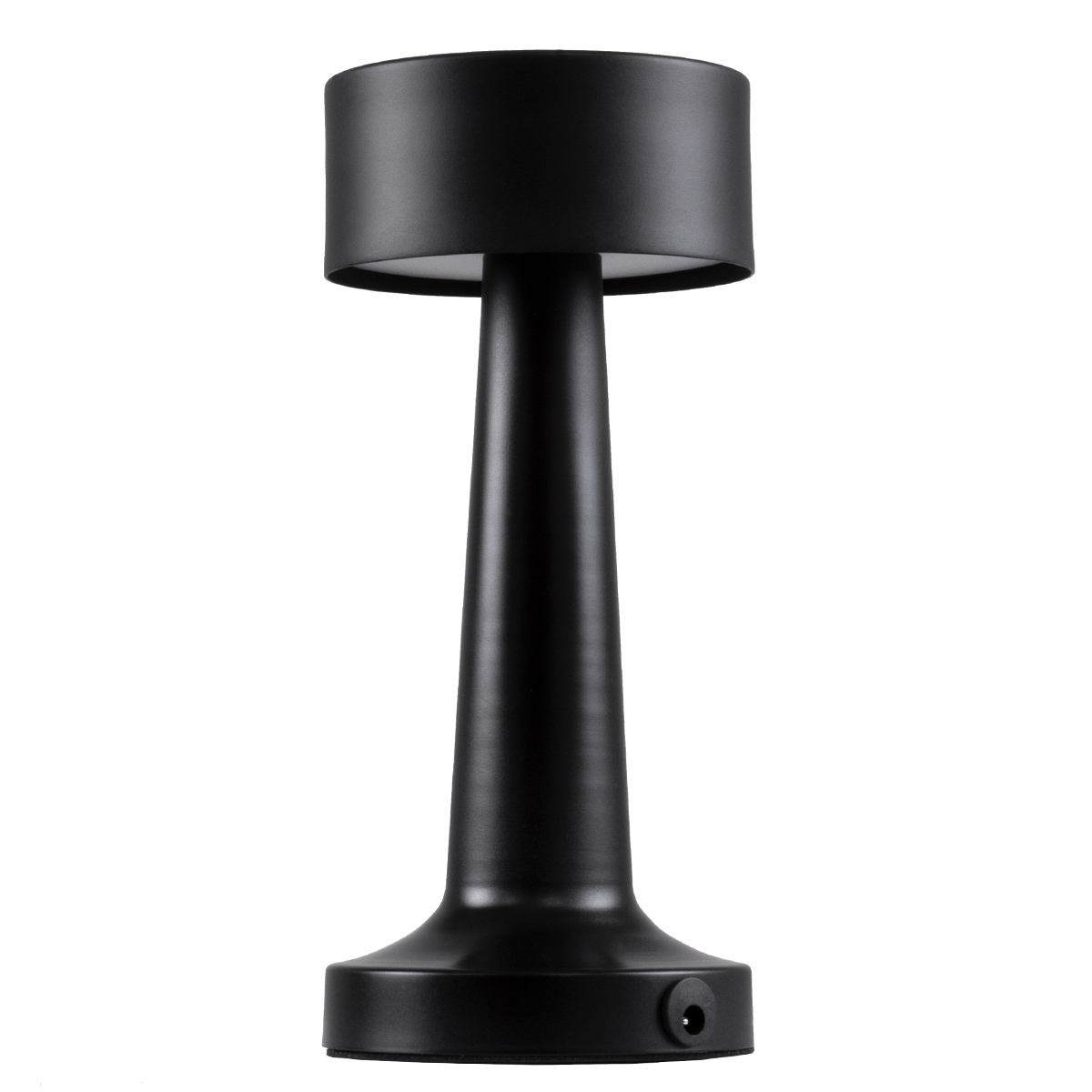 GloboStar® BELLA 76503 Επαναφορτιζόμενο Επιτραπέζιο Φωτιστικό Πορτατίφ LED 1.5W 105lm 120° DC 5V IP44 Θερμό Λευκό 2700K Dimmable Μαύρο Αλουμίνιο - Μ9 x Π9 x Υ21cm - 2 Xρόνια Εγγύηση