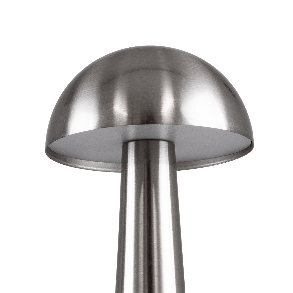 GloboStar® COCO 76510 Επαναφορτιζόμενο Επιτραπέζιο Φωτιστικό Πορτατίφ LED 1.5W 105lm 120° DC 5V IP44 Θερμό Λευκό 2700K Dimmable Ασημί Αλουμίνιο - Μ10 x Π10 x Υ22cm - 2 Xρόνια Εγγύηση - Image 8