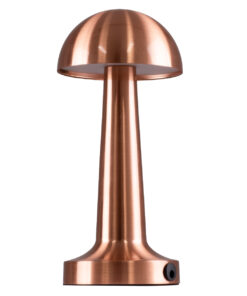 GloboStar® COCO 76511 Επαναφορτιζόμενο Επιτραπέζιο Φωτιστικό Πορτατίφ LED 1.5W 105lm 120° DC 5V IP44 Θερμό Λευκό 2700K Dimmable Χάλκινο Αλουμίνιο - Μ10 x Π10 x Υ22cm - 2 Xρόνια Εγγύηση