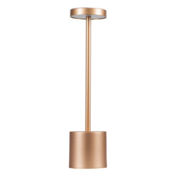 GloboStar® JOJO 76522 Επαναφορτιζόμενο Επιτραπέζιο Φωτιστικό Πορτατίφ LED 1.5W 105lm 120° DC 5V IP44 CCT Ultra Θερμό 1500K - Φυσικό Λευκό 4500K - Ψυχρό Λευκό 6000K Dimmable Χάλκινο Αλουμίνιο - Μ8 x Π8 x Υ34cm - 2 Χρόνια Εγγύηση