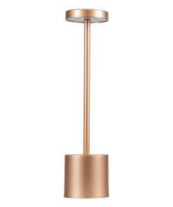 GloboStar® JOJO 76522 Επαναφορτιζόμενο Επιτραπέζιο Φωτιστικό Πορτατίφ LED 1.5W 105lm 120° DC 5V IP44 CCT Ultra Θερμό 1500K - Φυσικό Λευκό 4500K - Ψυχρό Λευκό 6000K Dimmable Χάλκινο Αλουμίνιο - Μ8 x Π8 x Υ34cm - 2 Χρόνια Εγγύηση