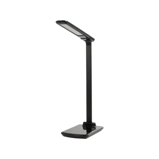 GLOBOSTAR® ONO 76533 Μοντέρνο Επιτραπέζιο Φωτιστικό Γραφείου με Ασύρματη Φόρτιση 10W 2A LED 3.5W 350lm 90° DC 5V με USB-C IP20 Ρυθμιζόμενο Λευκό CCT με Αφή 2700K/4500K/6000K Dimmable - Sanan SMD Chip - Μαύρο - Μ18 x Π12 x Υ36cm - 2 Χρόνια Εγγύηση