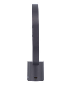 GloboStar® 76545 Επιτραπέζιο Φωτιστικό Πορτατίφ LED 15W 1500lm 360° DC 5V IP20 Θερμό Λευκό 2700K Γκρι & Λευκό Πλαστικό – Μ14 x Π5.5 x Υ24.8cm – 2 Xρόνια Εγγύηση