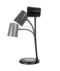 Alternative view of GLOBOSTAR® LUCORA 76556 Μοντέρνο Επιτραπέζιο Φωτιστικό Γραφείου με Ασύρματη Φόρτιση 10W 2A & 4W Bluetooth Ηχείο LED 3W 300lm 120° DC 5V με USB-C IP20 Ρυθμιζόμενο Λευκό CCT με Αφή 2700K/4500K/6000K Dimmable - Sanan SMD Chip - Μαύρο - Μ12 x Π12 x Υ32cm - 2 Χρόνια Εγγύηση