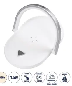GloboStar® ECLIPSE 76559 Επιτραπέζιο Φωτιστικό Πορτατίφ LED 15W 1200lm 180° AC 220-240V IP20 Φυσικό Λευκό 4500K Dimmable Λευκό Πλαστικό - Μ17 x Π13 x Υ10cm - 2 Xρόνια Εγγύηση