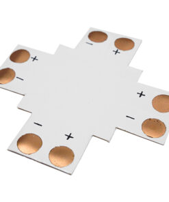 GLOBOSTAR® STRIPCON 77448 + Σύνδεσμος για Μονόχρωμη Ταινία LED 10mm σε 10mm IP20 - Λευκό - Μ3 x Π3 x Υ0.4cm