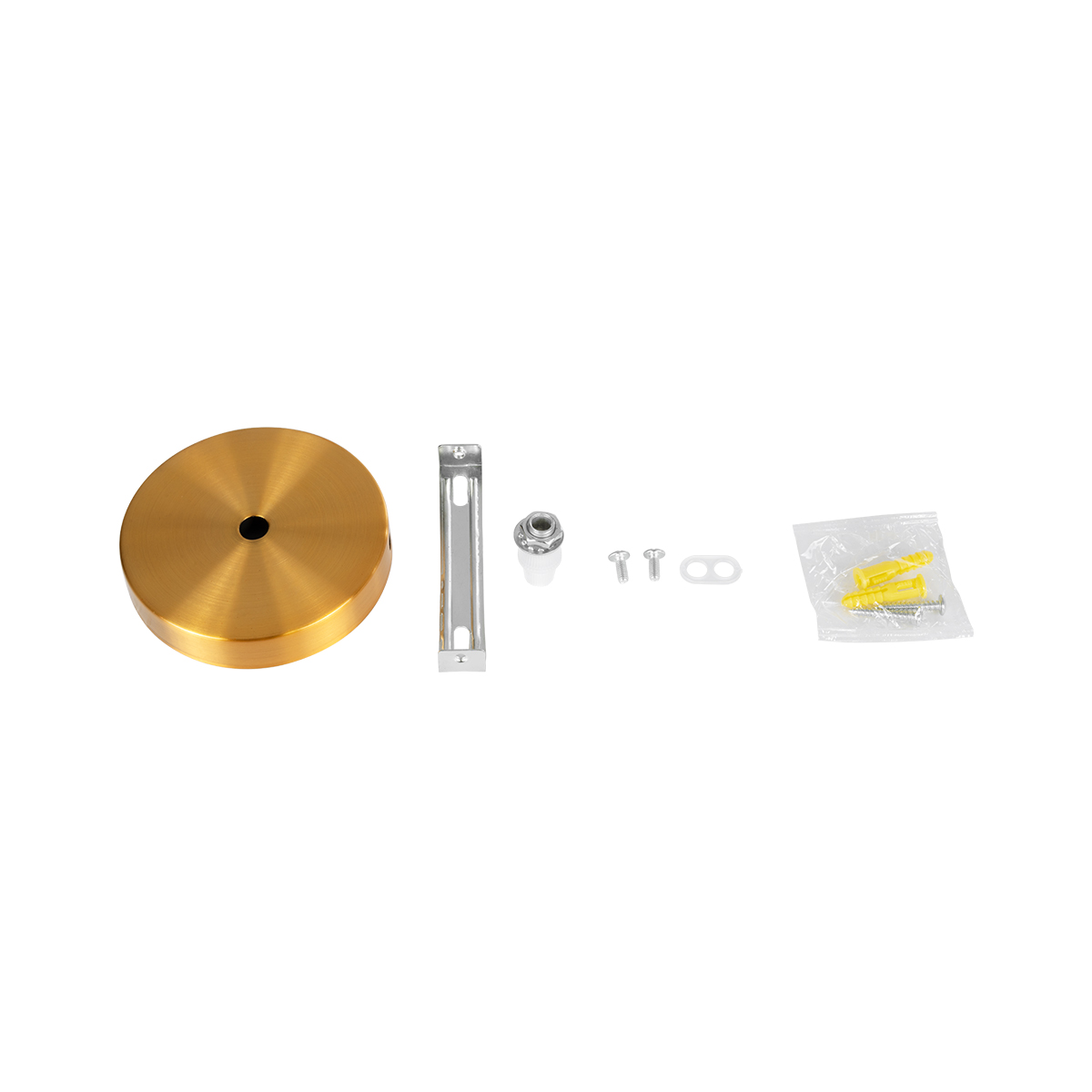 GloboStar® DIY 77503 Επιτοίχια Στρογγυλή Ροζέτα - Βάση για 1 Κρεμαστό Φωτιστικό - Φ10 x Υ2cm - Χρυσό - Μεταλλικό - 5 Χρόνια Εγγύηση - Image 3