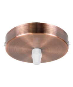 GloboStar® DIY 77504 Επιτοίχια Στρογγυλή Ροζέτα - Βάση για 1 Κρεμαστό Φωτιστικό - Φ10 x Υ2cm - Χάλκινο - Μεταλλικό - 5 Χρόνια Εγγύηση