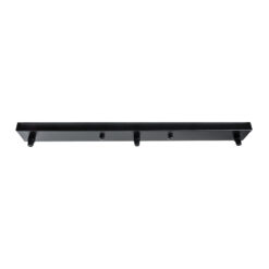GLOBOSTAR® WALLBASE 77523 Γραμμική Μεταλλική Ροζέτα για Κρέμαση 3 Φωτιστικών - Μαύρο - Μ50 x Π5 x Υ2cm