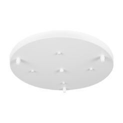 GloboStar® DIY 77540 Επιτοίχια Στρογγυλή Ροζέτα - Βάση για 3 Κρεμαστά Φωτιστικά - Φ40 x Υ3cm - Λευκό - Μεταλλικό - 5 Χρόνια Εγγύηση