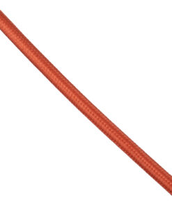 GloboStar® 77603 Στρογγυλό Υφασμάτινο Καλώδιο 1m 2 x 0.75mm² Κεραμιδί Κόκκινο