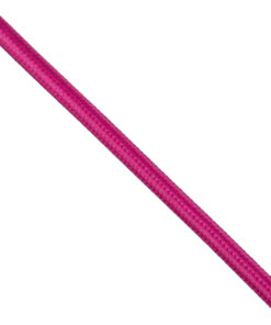 GloboStar® 77605 Στρογγυλό Υφασμάτινο Καλώδιο 1m 2 x 0.75mm² Φούξια
