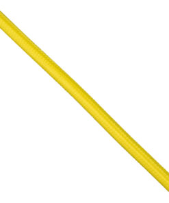 GloboStar® 77606 Στρογγυλό Υφασμάτινο Καλώδιο 1m 2 x 0.75mm² Κίτρινο