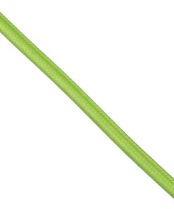 GloboStar® 77607 Στρογγυλό Υφασμάτινο Καλώδιο 1m 2 x 0.75mm² Λαχανί Φωσφορούχο