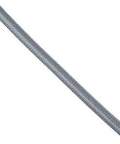 GloboStar® 77612 Στρογγυλό Υφασμάτινο Καλώδιο 1m 2 x 0.75mm² Ασημί
